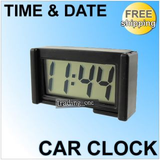 LCD Digital Car Clock Dashboard Desk Date Time HM050 C