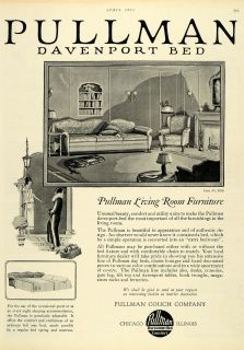 1925 Ad Pullman Davenport Bed Living Room Furniture Suite No 4916