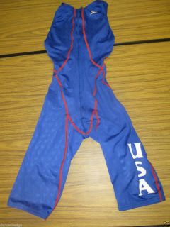 RARE USA Swimming SPEEDO Kneeskin Womens Competition FASTSKIN Size 28