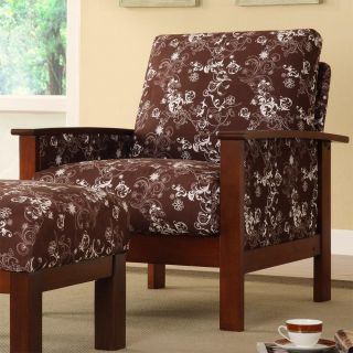 New Home Decor Living Room Furniture Hills Brown Floral Print Chair