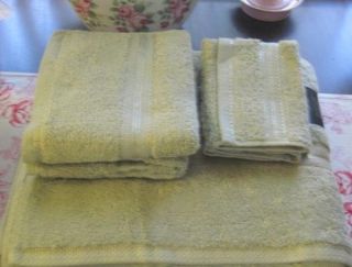  Ashley Sage 6 PC Plush Towel Set 2 Bath 2 Hand 2 Washcloths