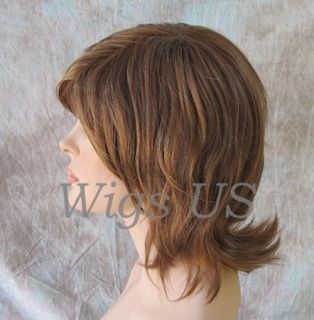 Wigs Strawberry Blond and Medium Auburn Style Medium Wig