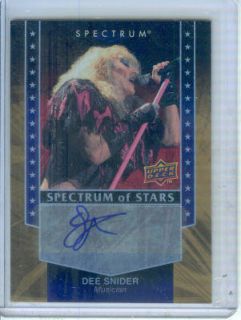  Dee Snider 2008 UD Spectrum Autograph