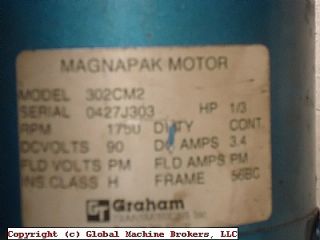 Graham Transmissions Magnapak 1 3 HP Motor