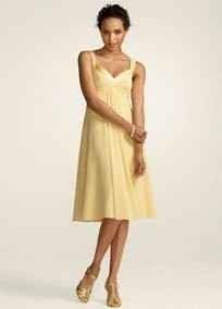 Davids Bridal Dress Canary Yellow Style F12899 Size 8