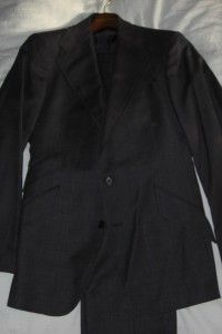 2K Polo Ralph Lauren Gray Plaid 3pc Mens Wool Suit 38 48 L Hacking