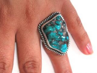 Daniel Benally HUGE Bisbee Turquoise Ring Aged