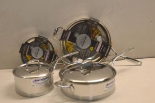 Demeyere 6pc Atlantis Proline Collection Cookware Set Silver
