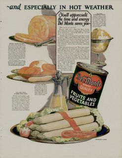 1926 Del Monte Fruits and Vegetables Ad Youll Appreciate The Time and