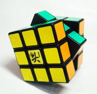 One new Dayan Lingyun Black cube One extra set Dayan Lingyun Stickers