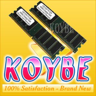 New 2GB Kit 2 x 1GB DDR PC3200 400MHz DDR 400 333 266 Memory RAM High