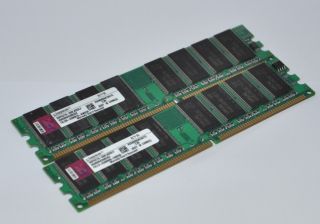 2GB PC3200 DDR 400 184pin 2pcs 1GB Desktop Kingston New Memory Non ECC