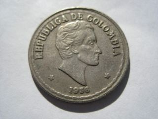 1956 Republica de Colombia Veinte Centavos