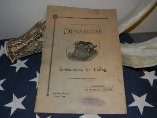 1890s Densmore Typewriter Owners Manual