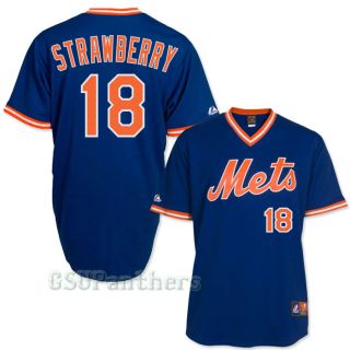 Darryl Strawberry New York Mets 1986 Cooperstown Royal Blue Jersey Sz