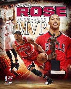Derrick Rose 2011 NBA MVP Chicago Bulls Commemorative Poster Print