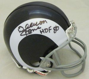 Deacon Jones Autographed Signed Los Angeles Rams Mini Helmet wHOF 80