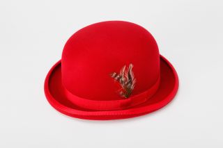 Red Derby Hat Super High Quality 100% Wool Money Back Guarantee