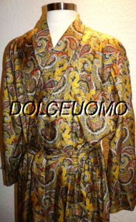 1200 Men Derek Rose L Large 100 Silk Dressing Gown Robe Savile Row D3