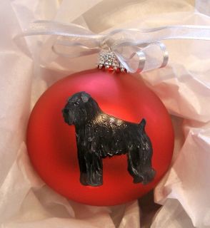 Black Russian Terrier Christmas Ornament Hand Painted