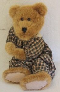 Hunter Bearsdale Boyds Bears Stuffed Plush Animal Romper Plaid Darling
