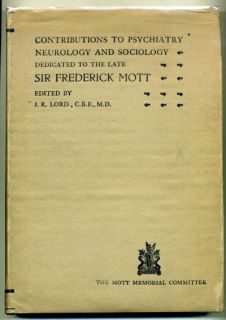 LORD (editor). Contributions To Psychiatry, Neurology and