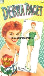 Vintage Debra Paget Paper Doll Laser Rprro