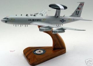 Boeing AWACS E 3 Wood Desktop Airplane Model