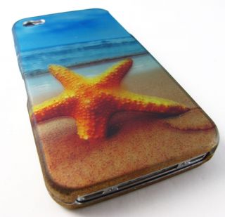 Ocean Star Fish Design Hard Shell Case Cover Apple iPhone 4 4S Phone