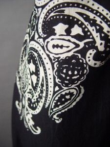 Henna Mehndi India Ethnic Design Vtg Y 70s Hippie Boho Cotton Long