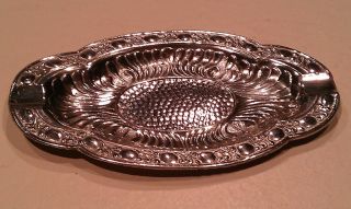 Vintage Silvertone Decorative Ashtray Made in Occupied Japan