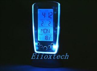 New Digital Desktop LCD Travel Alarm Clock Calendar Thermometer from
