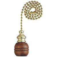 wood sculp fan lt pull chain decorative pull on 12 beaded brass chain