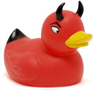 Red Devil Duckie Bath Retro Unique Gift Novelty Ducks Kitsch