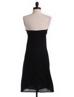 black diagonal striped strapless dress by gap size 4 black strapless