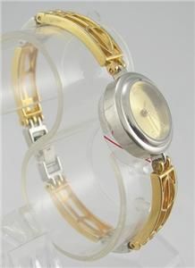 vintage style ladies gold silver tone watch # w19