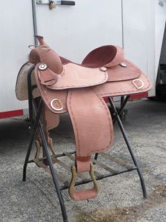 Western Training Leather Saddle 16 Royal with Training Dees