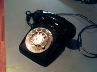   Western Electric rotary dial telephone complete original Black retro
