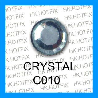  Clear ss10 IRON on Flatback glass diamante Hotfix Rhinestones 3mm 10ss