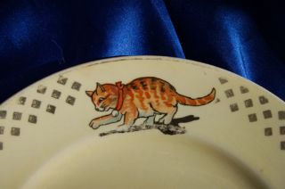  plate Edwin Knowles USA 1935 wire fox terrier dog Cat goat chick