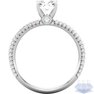  Cut SI2 Engagement Diamond Ring 14k White Gold Shy 1 1 2 Ct