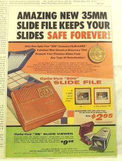  1956 35mm Slide File Viewer Vintage Print Ad