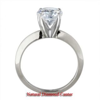  Brilliant Cut Diamond Solitaire Engagement Ring 14k Gold D SI2