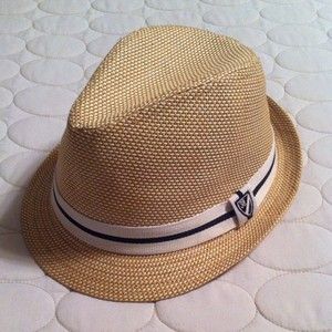 Mens Daniel Cremieux Collection Fedora Straw Hat Small Medium Size