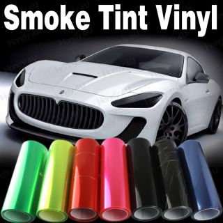 12x24 12x48 Smoked Fog Light Headlight Tint Vinyl Film Wrap Sheet