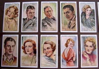 1939 Players Cigarette Cards Famous Men Women Actors Actresses Movie
