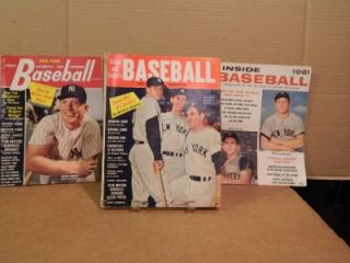 Baseball Yearbooks 1957 &64 Street & Smiths 1961 Inside Baseball