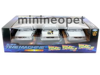  The Future Time Machine DeLorean 1 24 Part 1 2 3 Trilogy Pack