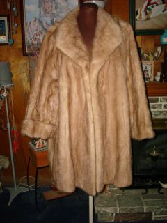  SZ 1X 2X GORGEOUS MINK FUR COAT EXCELLENT CONDITION FROM DICKER DICKER