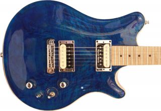 Guilford Atlas Carve Custom Built Electric Guitar   Translucent Blue